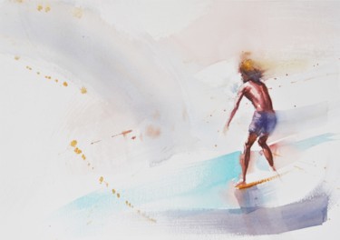Malarstwo zatytułowany „Kaniela” autorstwa Johny Vieira, Oryginalna praca, Akwarela