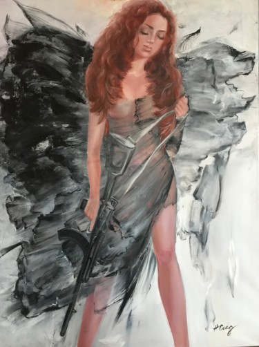 Painting titled "Юдифь" by Natalie Cug, Original Artwork, Oil