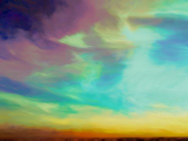 Digitale Kunst mit dem Titel "Summer Sky" von Jokannan, Original-Kunstwerk, Digitale Malerei