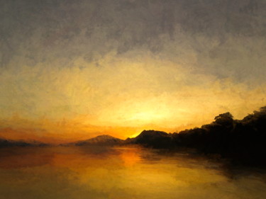 Digital Arts titled "Sunset" by Jokannan, Original Artwork, Digital Painting