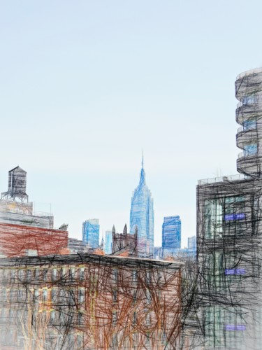 Digitale Kunst getiteld "New York" door Jokannan, Origineel Kunstwerk, Digitaal Schilderwerk