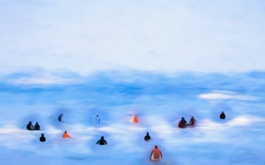 Grafika cyfrowa / sztuka generowana cyfrowo zatytułowany „Surfing” autorstwa Jokannan, Oryginalna praca, Malarstwo cyfrowe