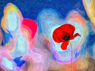 Arte digitale intitolato "Cosmic Flower" da Jokannan, Opera d'arte originale, Pittura digitale