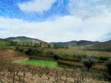 Digitale Kunst mit dem Titel "The Douro Valley" von Jokannan, Original-Kunstwerk, Digitale Malerei