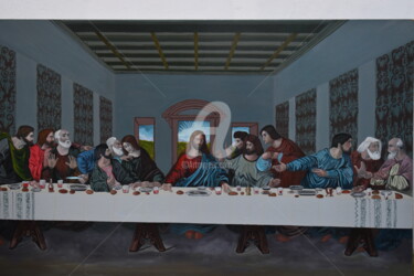 Картина под названием "jesus painting" - Joky, Подлинное произведение искусства, Масло