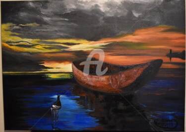 Peinture intitulée "peinture paysage co…" par Joky, Œuvre d'art originale, Huile