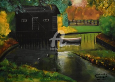 Painting titled "Autumn landscape pa…" by Joky, Original Artwork, Oil