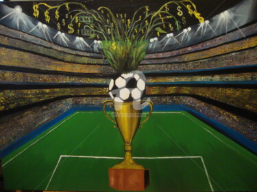 Peinture intitulée "coupe du monde crit…" par Joky, Œuvre d'art originale, Huile
