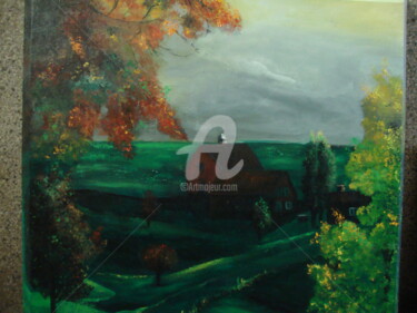 Peinture intitulée "paysage  peinture d…" par Joky, Œuvre d'art originale, Huile