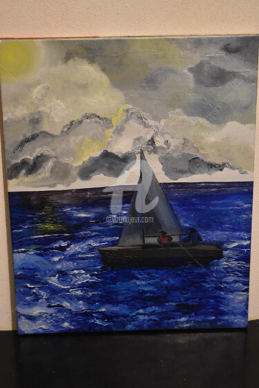 Peinture intitulée "peinture de voilier" par Joky, Œuvre d'art originale, Huile