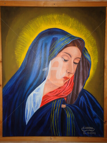 Peinture intitulée "peinture saint Marie" par Joky, Œuvre d'art originale, Huile