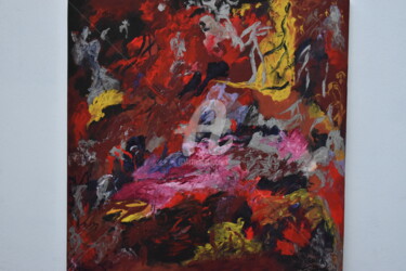 Картина под названием "peinture abstraite…" - Joky, Подлинное произведение искусства, Масло