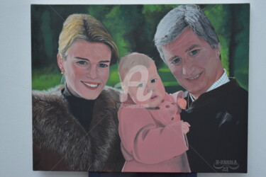 Painting titled "peinture famille ro…" by Joky, Original Artwork, Oil