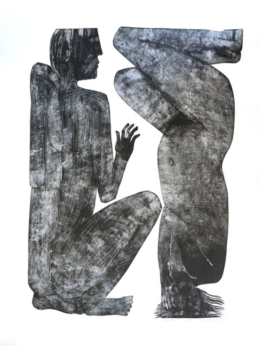 Printmaking titled "Aus der Serie Human…" by Jolanta Johnsson, Original Artwork, Embossing