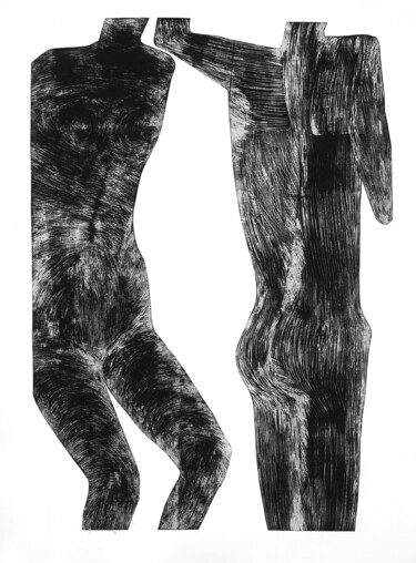 Prenten & gravures getiteld "Aus der Serie Human…" door Jolanta Johnsson, Origineel Kunstwerk, Embossing