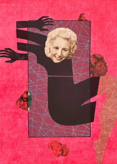 Druckgrafik mit dem Titel "To be a woman 4" von Jolanta Johnsson, Original-Kunstwerk, Acryl
