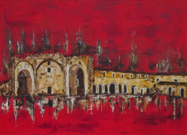 Painting titled "ABBAYE DE TRIZAY" by Jolawa, Original Artwork, Acrylic