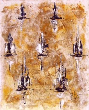 Pittura intitolato "LA ROUTE DES EPICES" da Jolawa, Opera d'arte originale, Acrilico