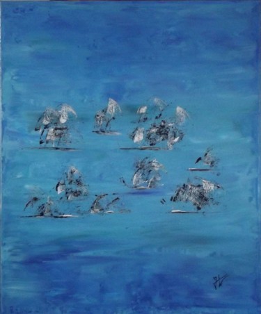 Painting titled "JONQUES" by Jolawa, Original Artwork, Acrylic