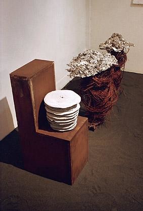 Sculpture titled "le buffet des pensé…" by Jean-Claude Jolet, Original Artwork, Metals