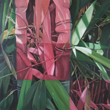 Pintura titulada "colorfull bamboo- m…" por Jolie Art, Obra de arte original, Acrílico