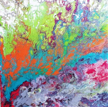 Painting titled "Eau colère" by Jom, Original Artwork