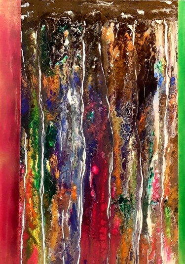 Painting titled "Des larmes de verre" by Jom, Original Artwork