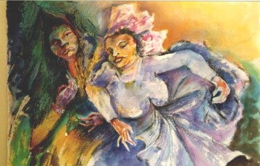 Painting titled "Expression joyeuse" by Jomaray, Original Artwork