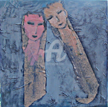 Peinture intitulée "Être deux" par Jomaray, Œuvre d'art originale, Acrylique