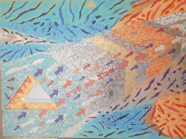 Pintura intitulada "Highway to heaven" por Jome Josh Machi-Rak (machi-rak), Obras de arte originais, Óleo