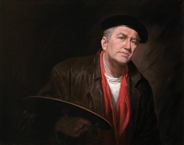 Schilderij getiteld "Rich man, poor man,…" door Jon Bøe Paulsen, Origineel Kunstwerk, Olie