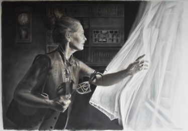 Painting titled "The Guests Arrive.…" by Jon Bøe Paulsen, Original Artwork, Graphite