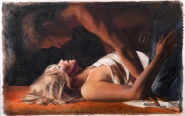 Pintura titulada "Romeo & Juliet 2" por Jon Bøe Paulsen, Obra de arte original, Acuarela