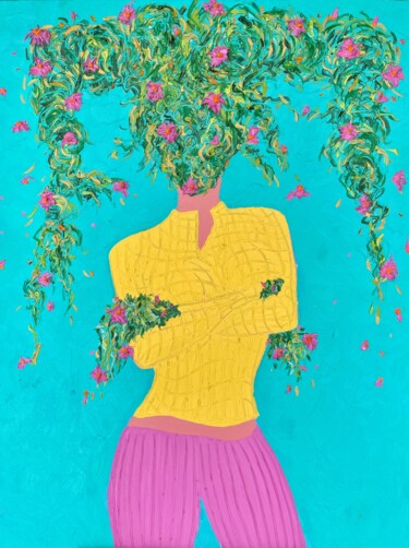 Картина под названием "Mother Nature" - Jon Parlangeli, Подлинное произведение искусства, Масло Установлен на Деревянная рам…
