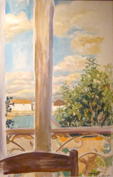 Peinture intitulée "Fenêtre de l'atelie…" par Jon Von, Œuvre d'art originale