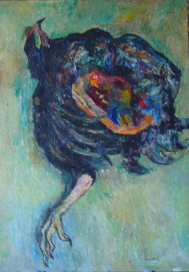 Peinture intitulée "Le Poulet déchiqueté" par Jon Von, Œuvre d'art originale