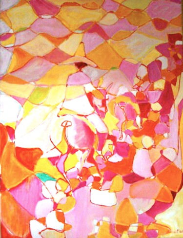 Peinture intitulée "Le Chemin d'Amira […" par Jon Von, Œuvre d'art originale, Huile