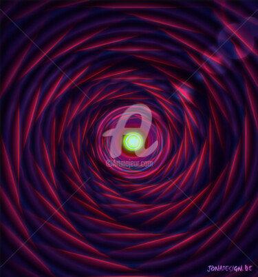 Digital Arts titled "Tunnelspiral" by Jona Design, Original Artwork, 2D Digital Work