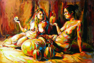 JK15-0908 Harvest Painting titled "JK15-0908 Harvest" by Jonas Kunickas, Original Artwork, Oil