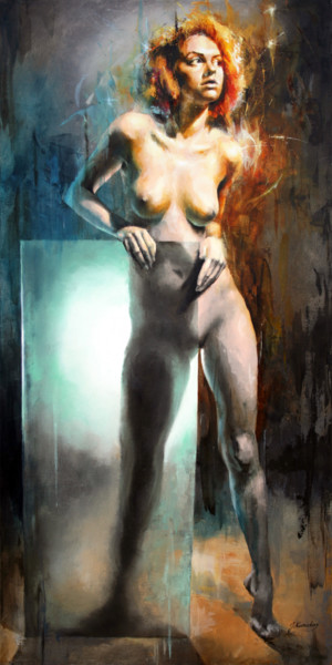 JK18-0626 Shield Painting titled "JK18-0626 Shield" by Jonas Kunickas, Original Art, Oil