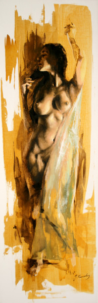 Pintura titulada "JK19-1210 Sunny Sil…" por Jonas Kunickas, Obra de arte original, Oleo Montado en Bastidor de camilla de ma…