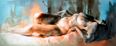 Картина под названием "JK20-0630" - Jonas Kunickas, Подлинное произведение искусства, Масло Установлен на Деревянная рама дл…