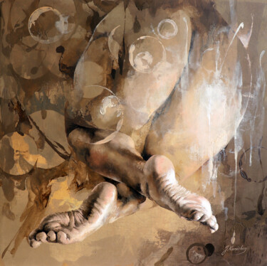Ζωγραφική με τίτλο "JK22-1115 Hypnosis" από Jonas Kunickas, Αυθεντικά έργα τέχνης, Λάδι Τοποθετήθηκε στο Ξύλινο φορείο σκελε…