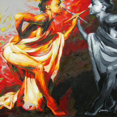 Malerei mit dem Titel "Muses" von Jonas Kunickas, Original-Kunstwerk, Öl