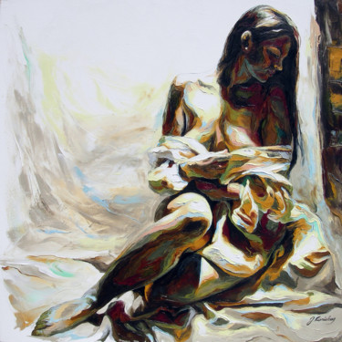 Painting titled "Breath of Stillness" by Jonas Kunickas, Original Artwork, Oil