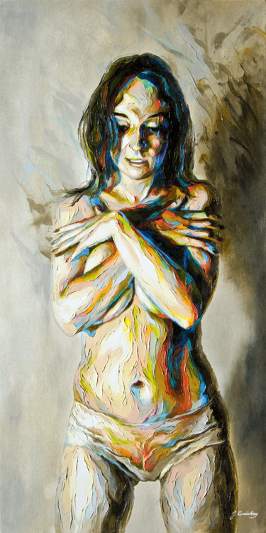 绘画 标题为“JK14-1210 She” 由Jonas Kunickas, 原创艺术品, 油