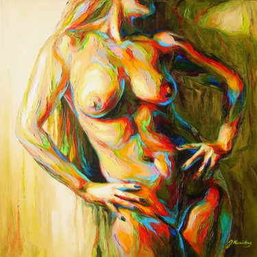 Картина под названием "JK15-0121 Body" - Jonas Kunickas, Подлинное произведение искусства, Масло