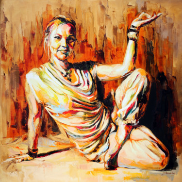 Peinture intitulée "JK16-0309 Rameshwari" par Jonas Kunickas, Œuvre d'art originale, Huile