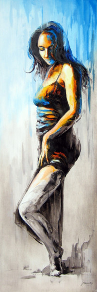 Malerei mit dem Titel "JK16-0927 Melody" von Jonas Kunickas, Original-Kunstwerk, Öl