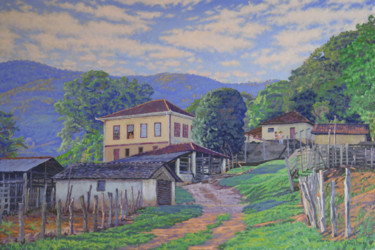 Painting titled "648- Casarão de Faz…" by Jonas Lemes, Original Artwork